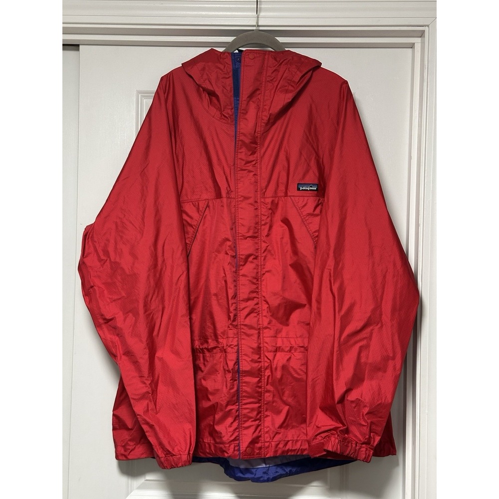 Patagonia, Men's vtg Primo Solid‎ Red Polyester Ski Snowboard Shell Jacket, XXL